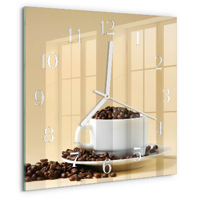 Reloj cuadrado Café