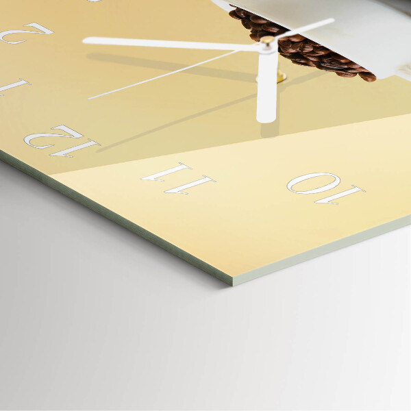 Reloj cuadrado Café