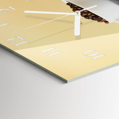 Reloj cuadrado Café