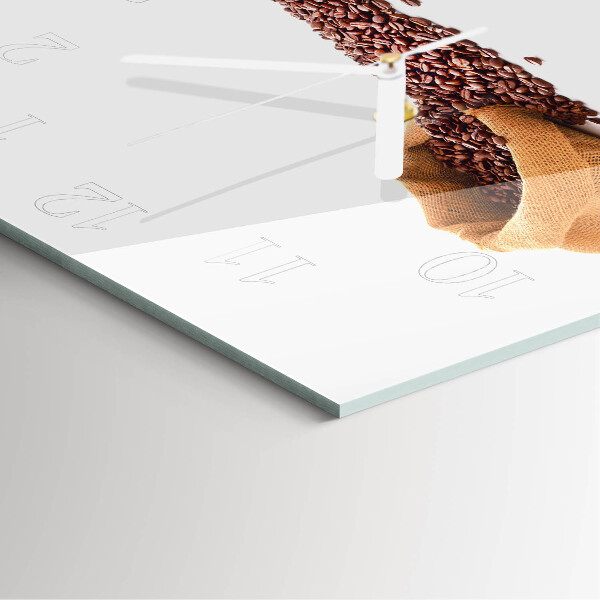 Reloj cuadrado Granos de café