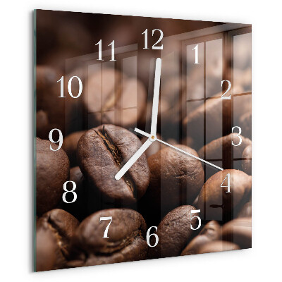 Reloj cuadrado Granos de café