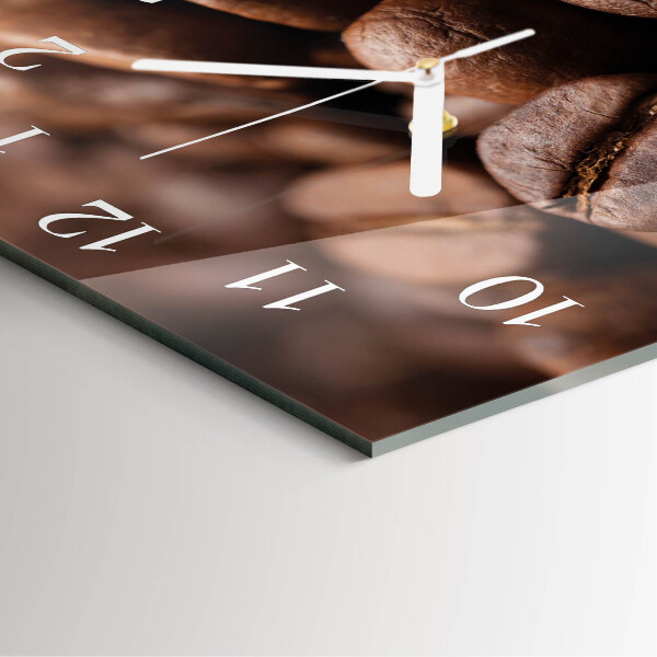 Reloj cuadrado Granos de café