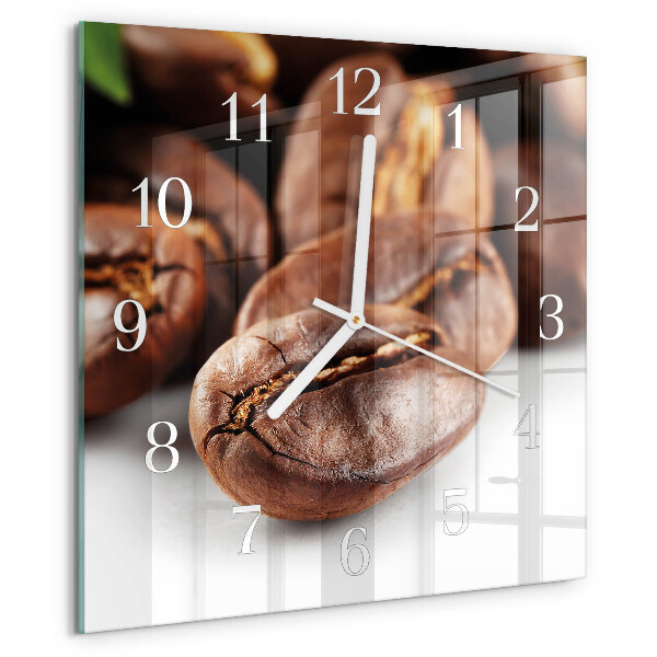 Reloj cuadrado Granos de café