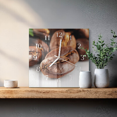 Reloj cuadrado Granos de café
