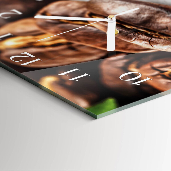 Reloj cuadrado Granos de café