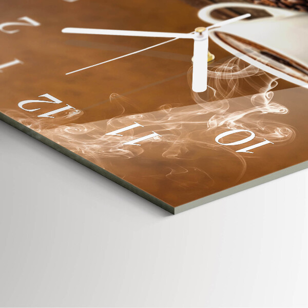 Reloj cuadrado Café