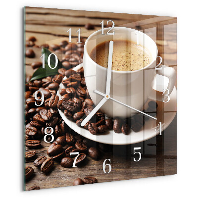 Reloj cuadrado Café