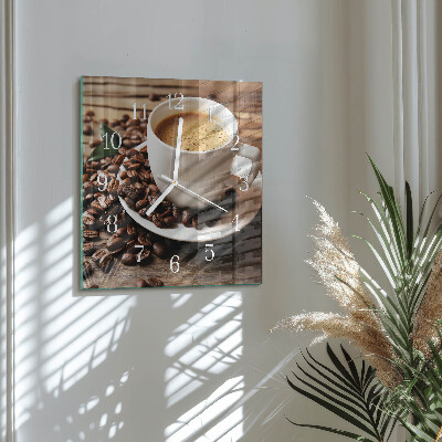 Reloj cuadrado Café