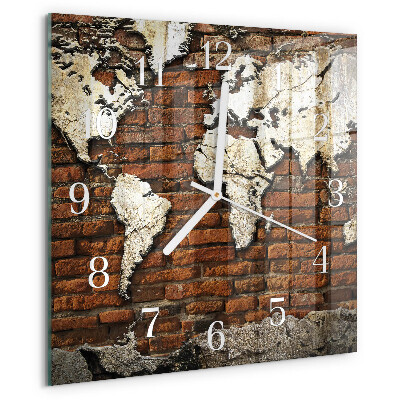 Reloj cuadrado Continentes