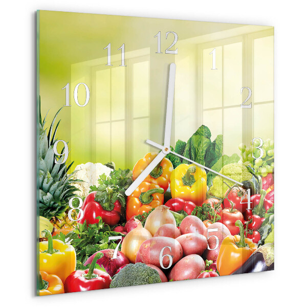 Reloj cuadrado Verduras