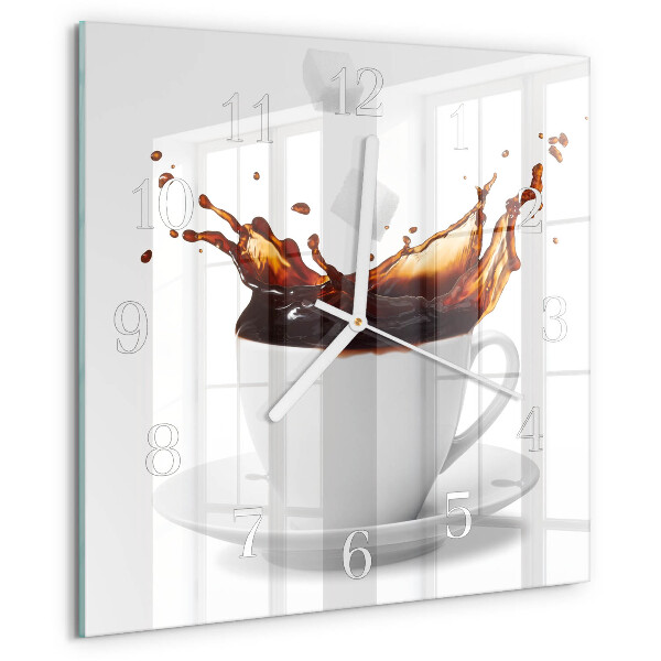 Reloj cuadrado Café