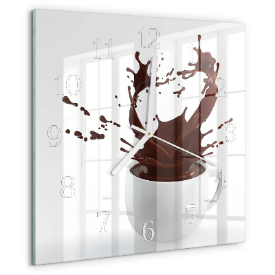 Reloj cuadrado Café