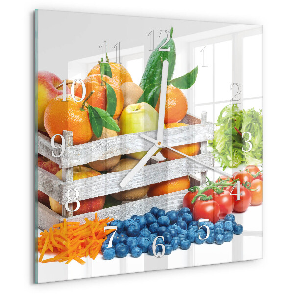 Reloj cuadrado Verduras