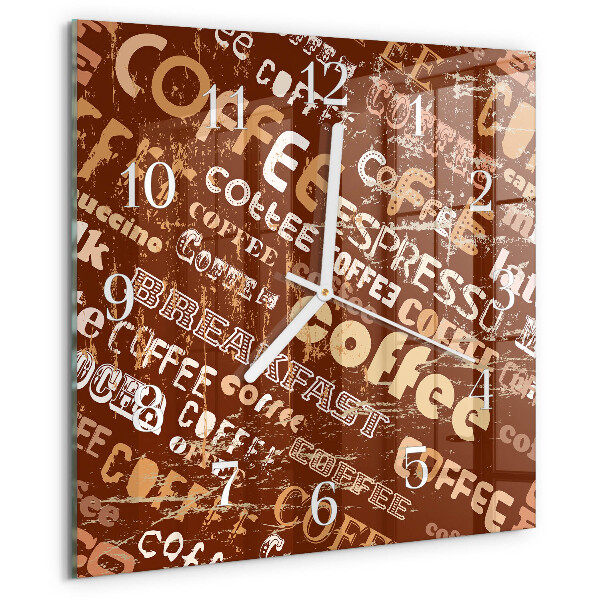 Reloj cuadrado Café