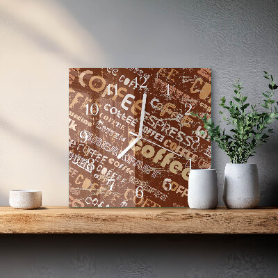 Reloj cuadrado Café