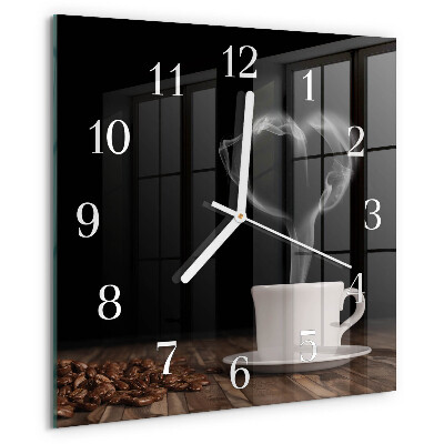 Reloj cuadrado Café