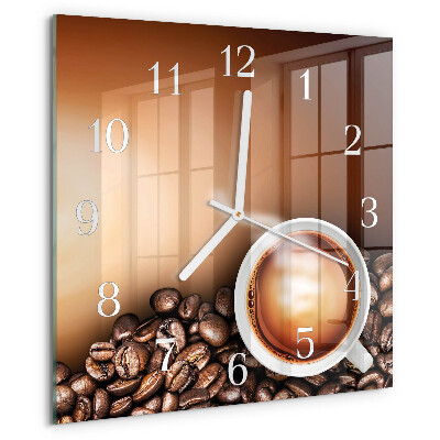Reloj cuadrado Café