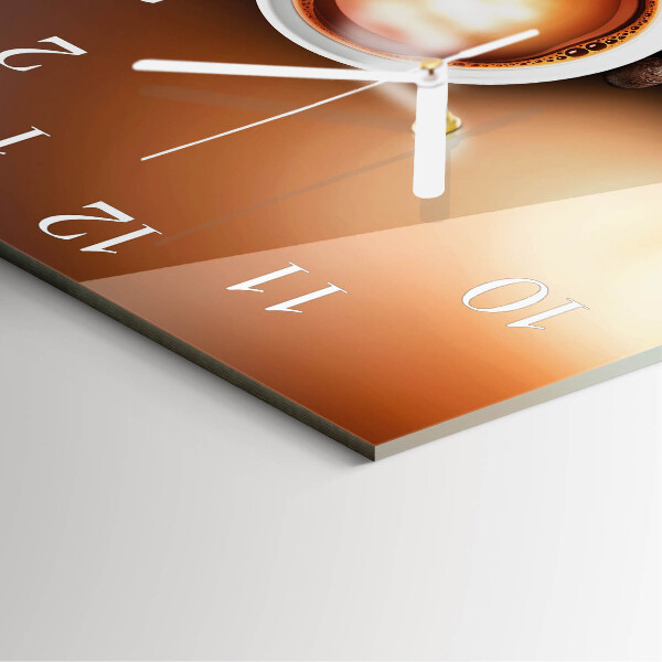 Reloj cuadrado Café