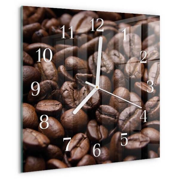 Reloj cuadrado Granos de café