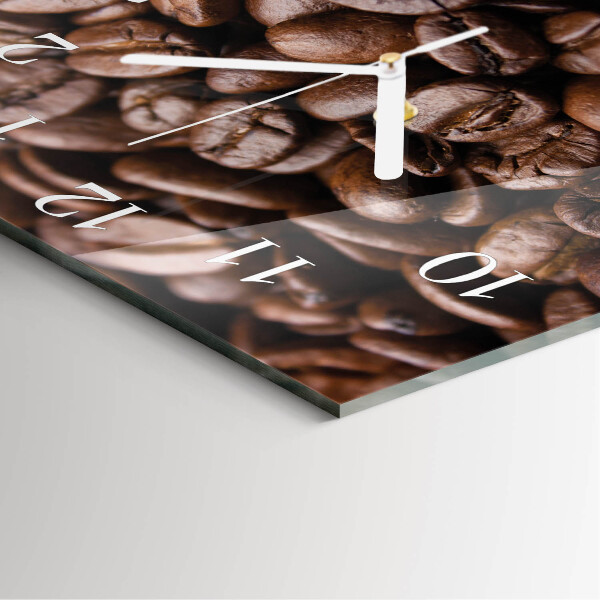 Reloj cuadrado Granos de café