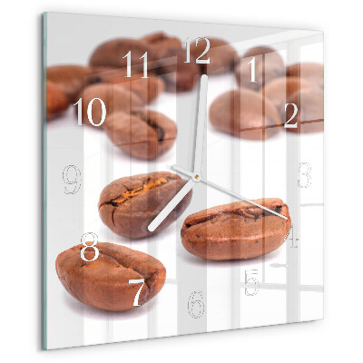 Reloj cuadrado Granos de café