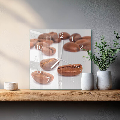 Reloj cuadrado Granos de café