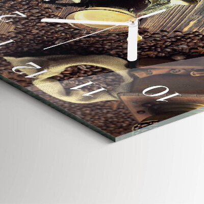 Reloj cuadrado Café