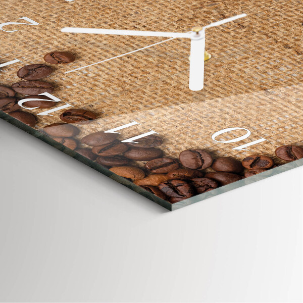 Reloj cuadrado Granos de café