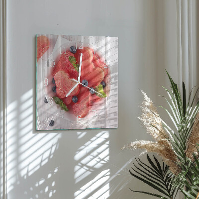 Reloj cuadrado Corazón de sandía