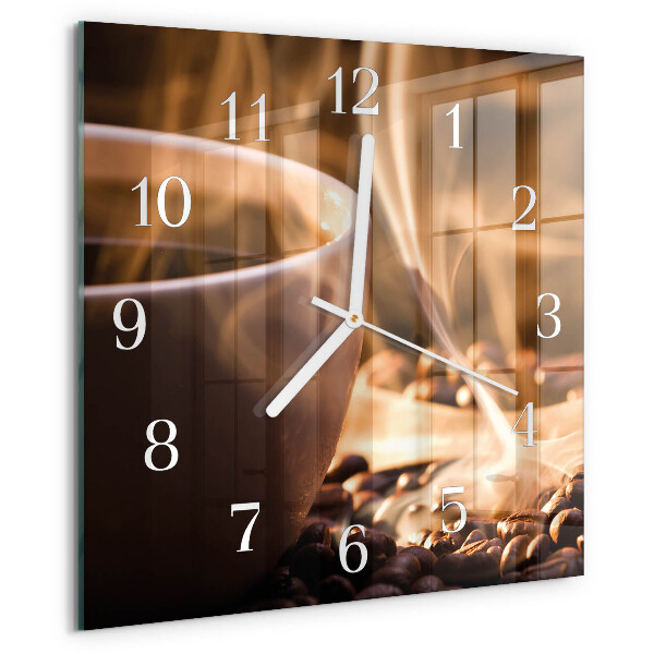 Reloj cuadrado Café