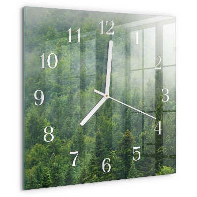 Reloj cuadrado Bosque brumoso