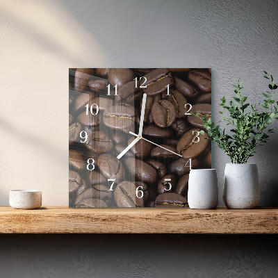 Reloj cuadrado Café