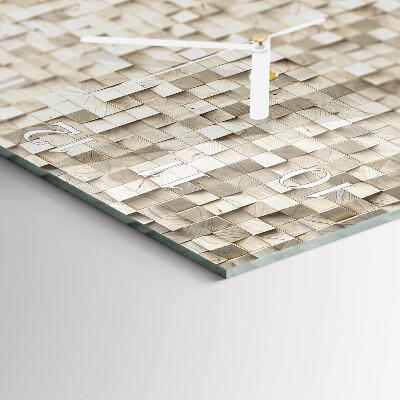 Reloj cuadrado Mosaico de madera