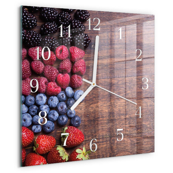 Reloj cuadrado Frutos del bosque