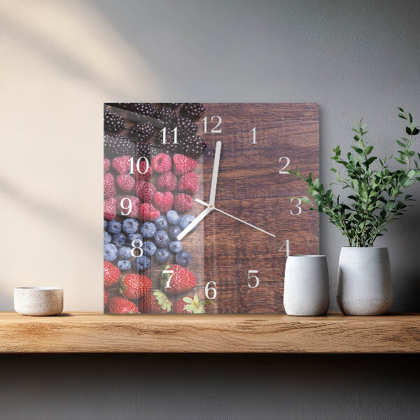 Reloj cuadrado Frutos del bosque