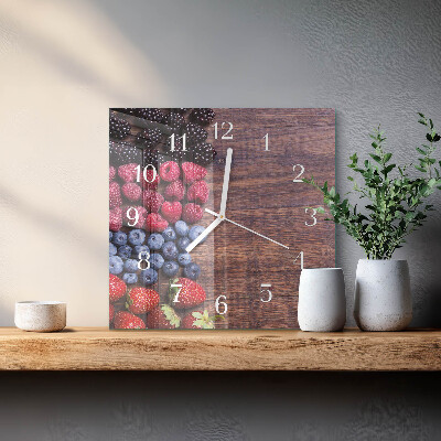 Reloj cuadrado Frutos del bosque
