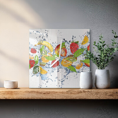 Reloj cuadrado Agua de frutas