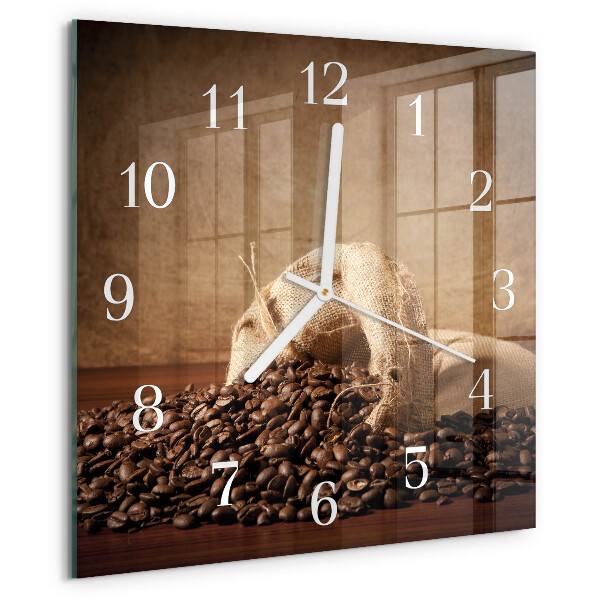 Reloj cuadrado Café