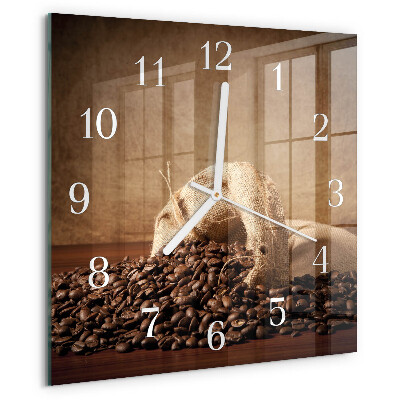 Reloj cuadrado Café
