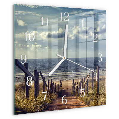 Reloj cuadrado playa mar