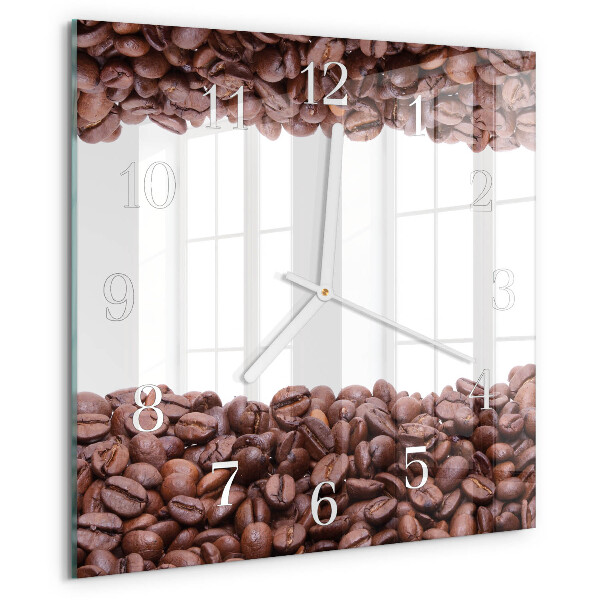 Reloj cuadrado Granos de café