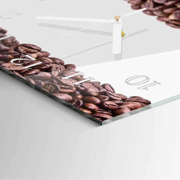 Reloj cuadrado Granos de café