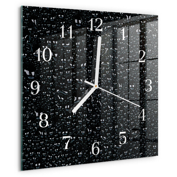 Reloj cuadrado Gotas de agua