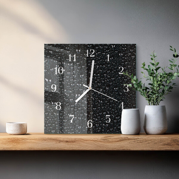Reloj cuadrado Gotas de agua