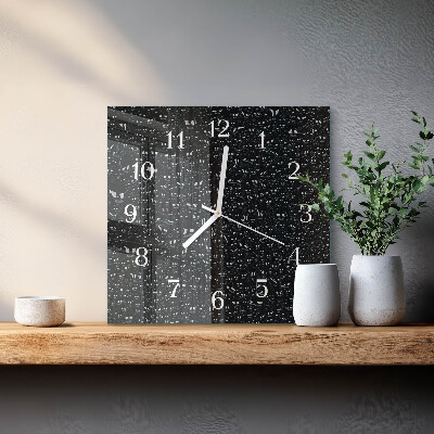 Reloj cuadrado Gotas de agua