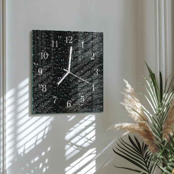 Reloj cuadrado Gotas de agua