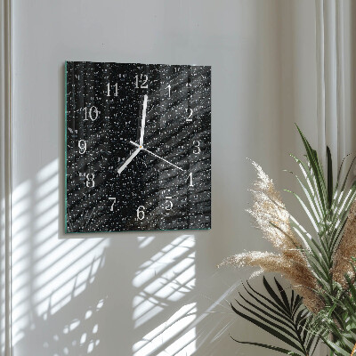 Reloj cuadrado Gotas de agua