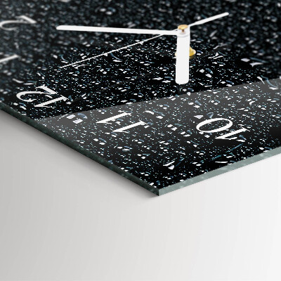 Reloj cuadrado Gotas de agua