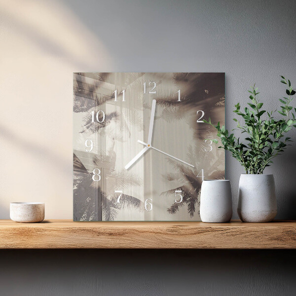 Reloj cuadrado Palmeras