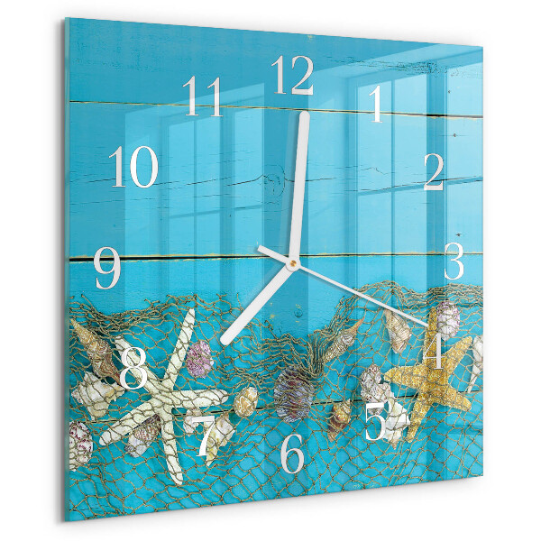 Reloj cuadrado tesoros del mar